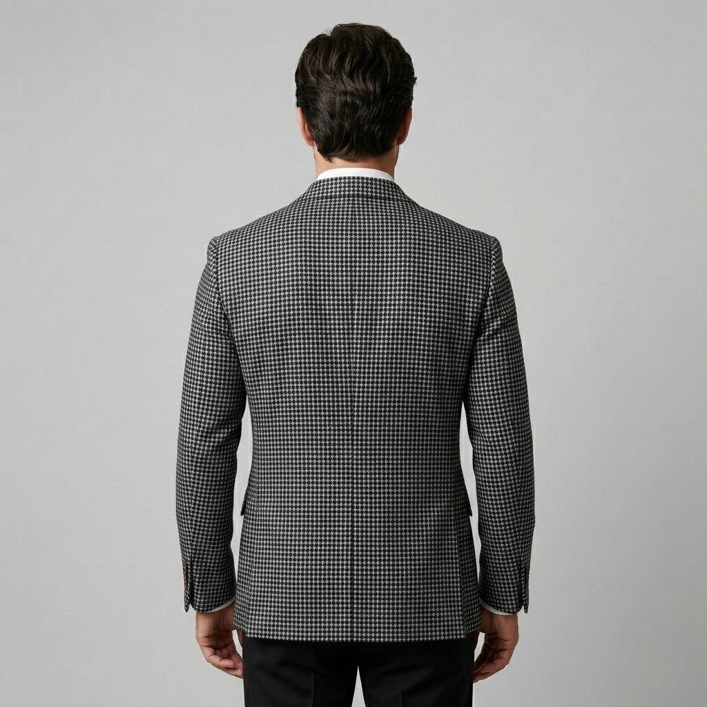 Gavin Double Breasted Houndstooth Blazer
