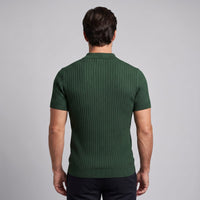 Wade Ribbed Knit Polo Shirt