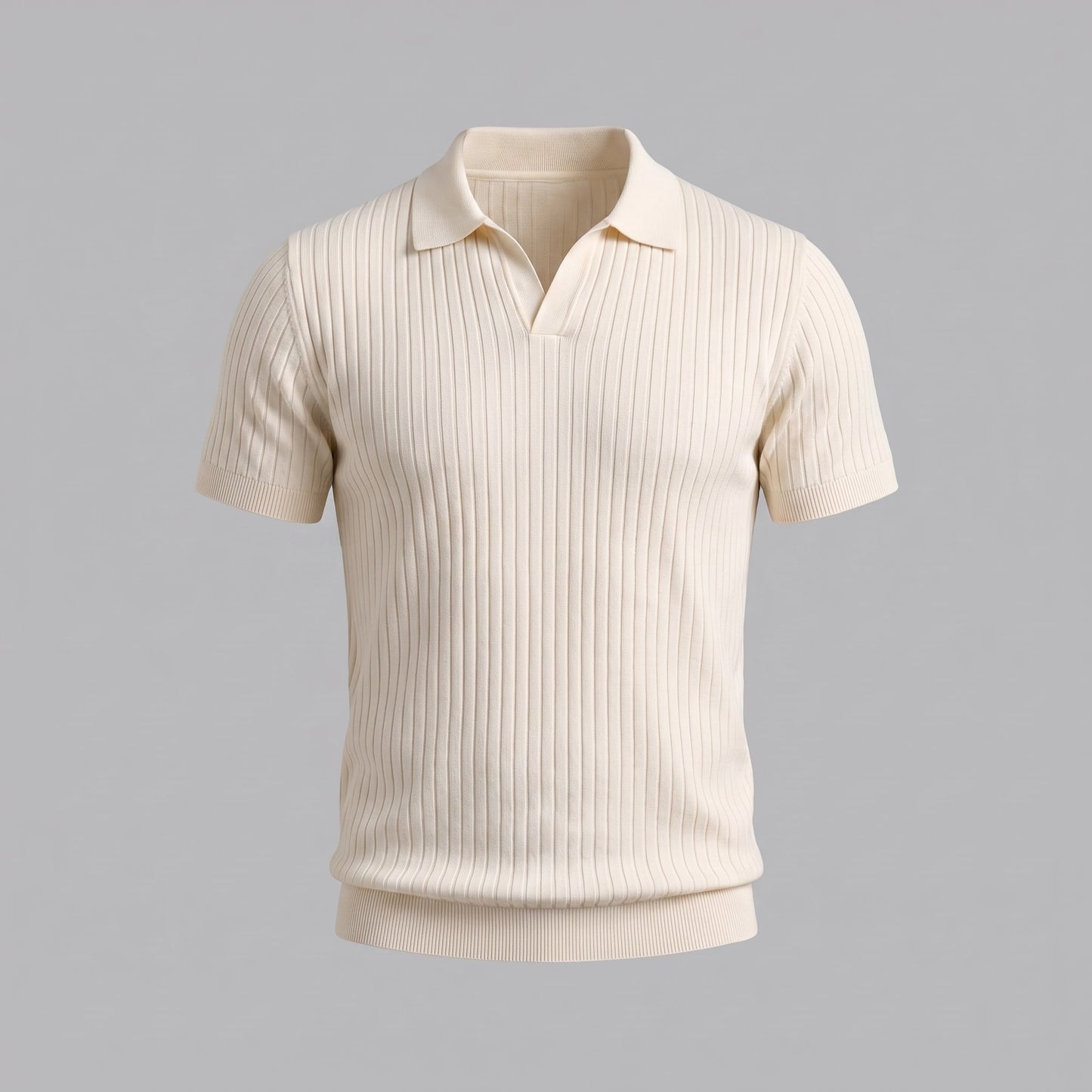 Wade Ribbed Knit Polo Shirt_2