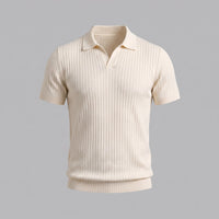 Wade Ribbed Knit Polo Shirt