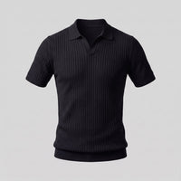 Wade Ribbed Knit Polo Shirt