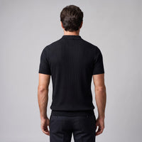 Wade Ribbed Knit Polo Shirt