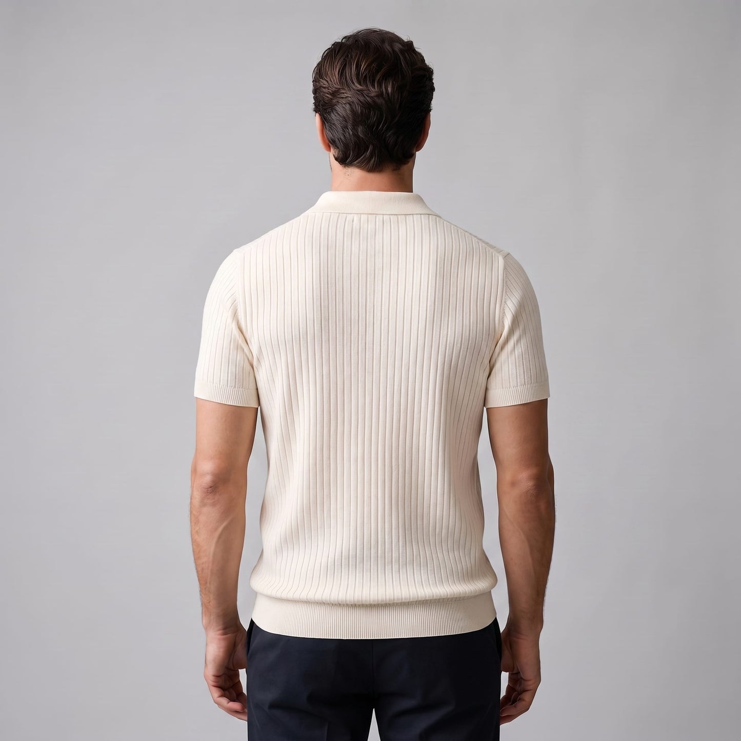 Wade Ribbed Knit Polo Shirt_3