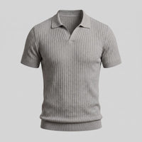 Wade Ribbed Knit Polo Shirt