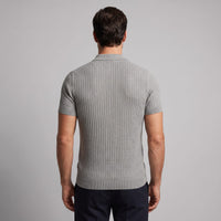 Wade Ribbed Knit Polo Shirt