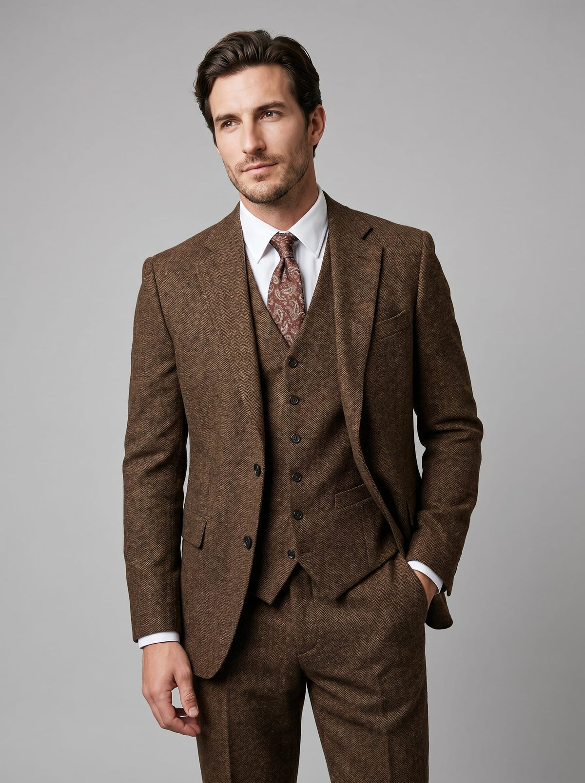 Deacon Slim Fit Three Piece Wedding Suit_14