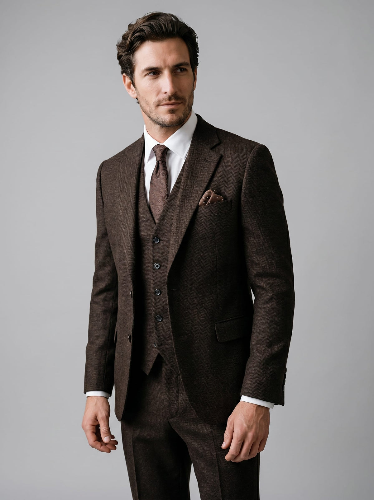 Deacon Slim Fit Three Piece Wedding Suit_20