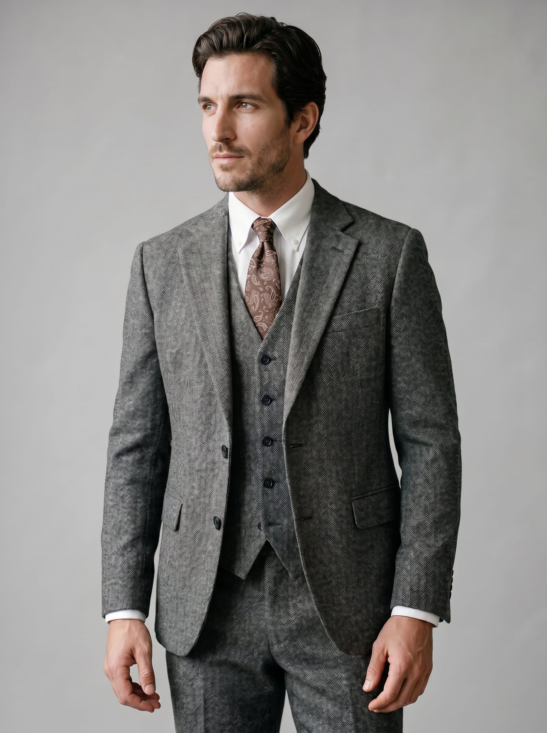 Deacon Slim Fit Three Piece Wedding Suit