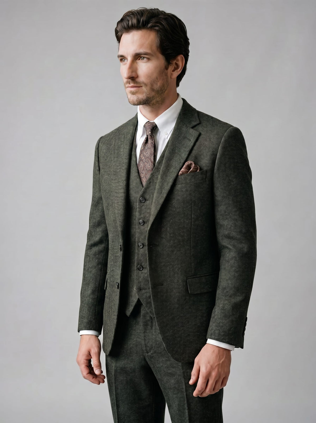 Deacon Slim Fit Three Piece Wedding Suit