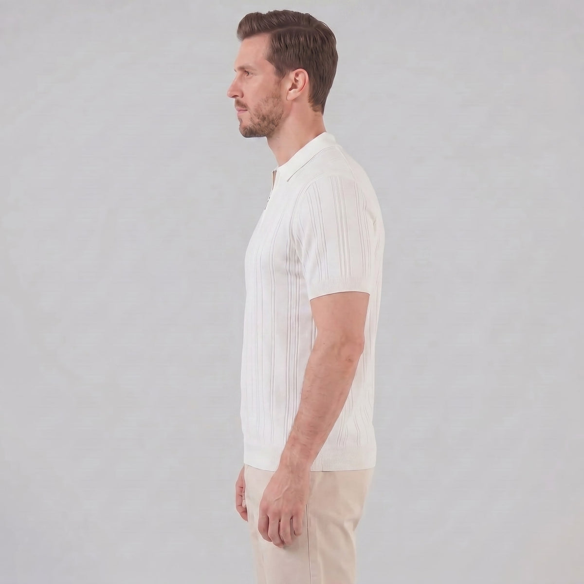 Walker Cotton Quarter Zip Polo Shirt