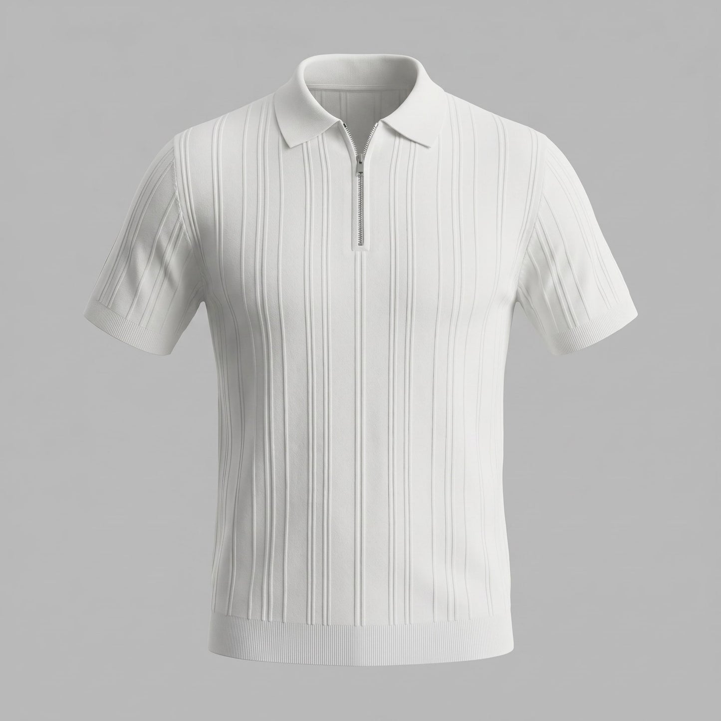 Walker Cotton Quarter Zip Polo Shirt_5
