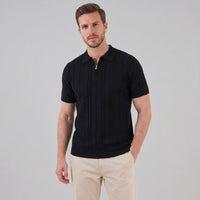 Walker Cotton Quarter Zip Polo Shirt