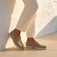 Rockford Faux Suede Moc Toe Loafers