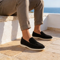 Rockford Faux Suede Moc Toe Loafers