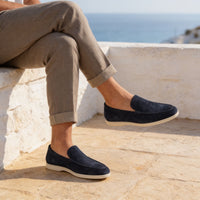 Rockford Faux Suede Moc Toe Loafers