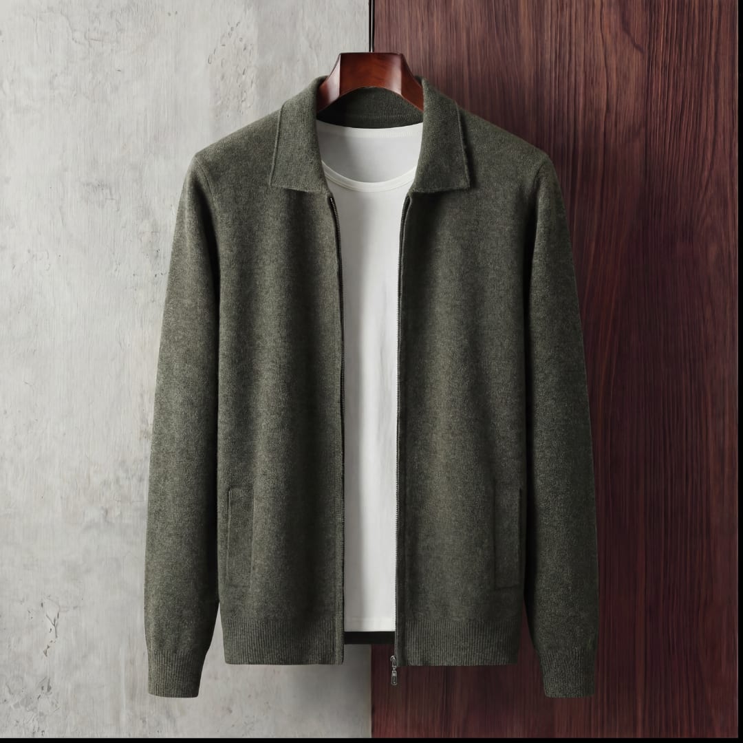 Redmond Collared Zip Up Cardigan