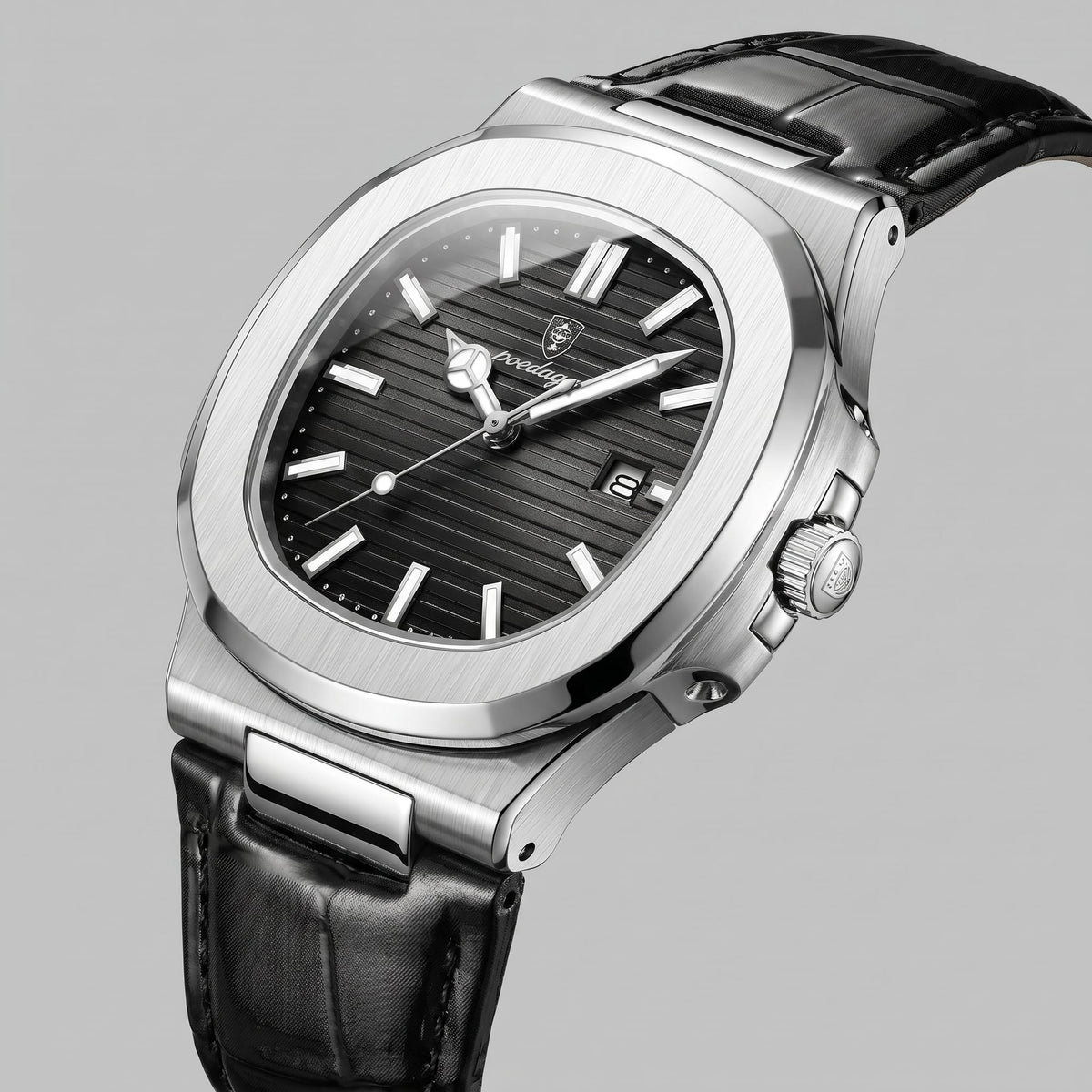 Wolcott Sport Leather Strap Watch_10