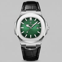 Wolcott Sport Leather Strap Watch