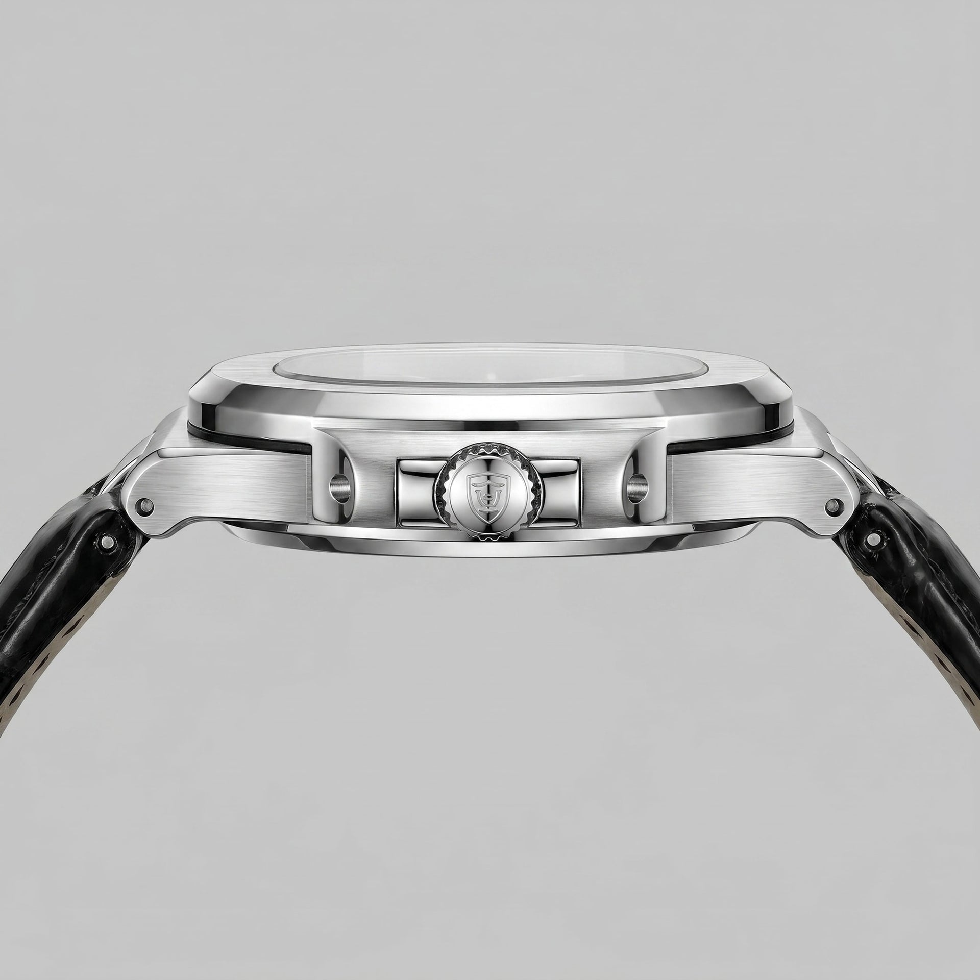 Wolcott Sport Leather Strap Watch