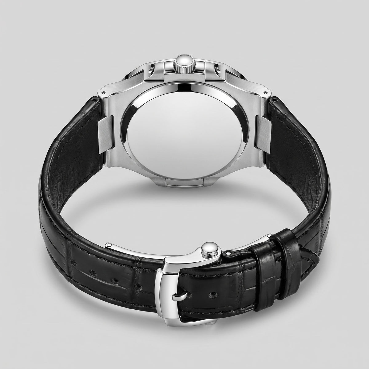 Wolcott Sport Leather Strap Watch