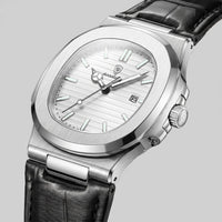 Wolcott Sport Leather Strap Watch