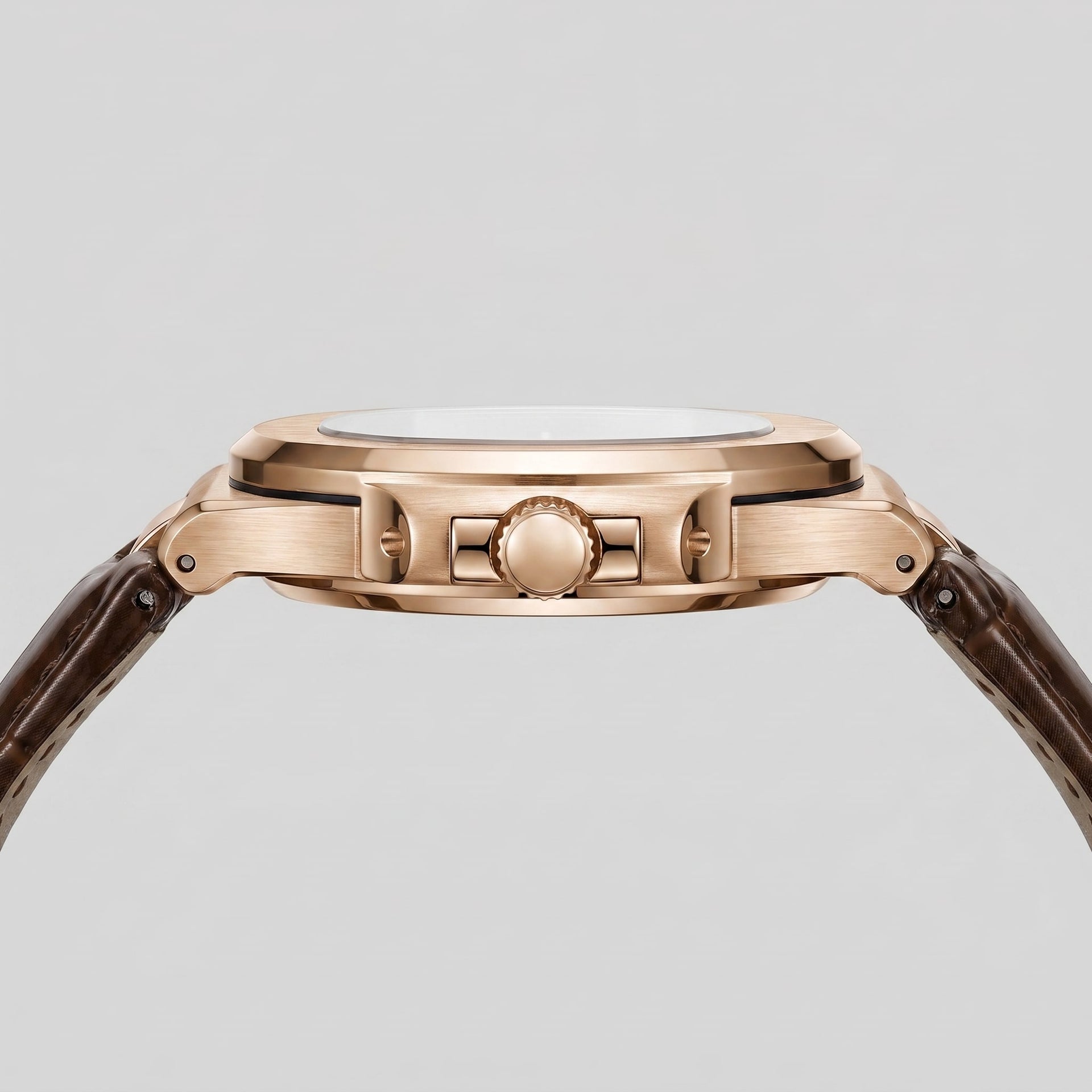 Wolcott Sport Leather Strap Watch