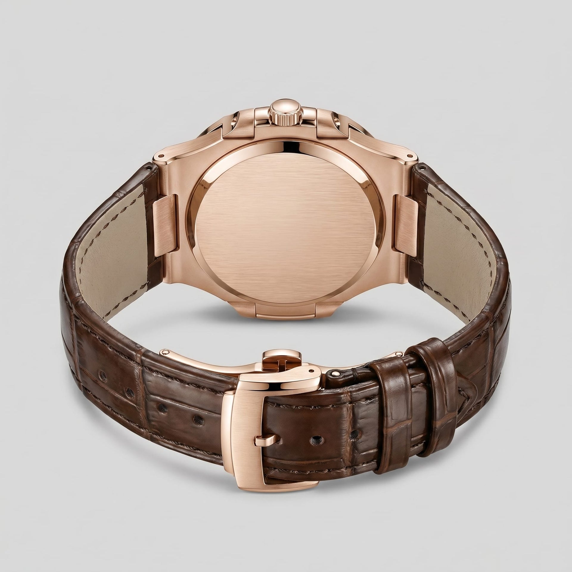 Wolcott Sport Leather Strap Watch