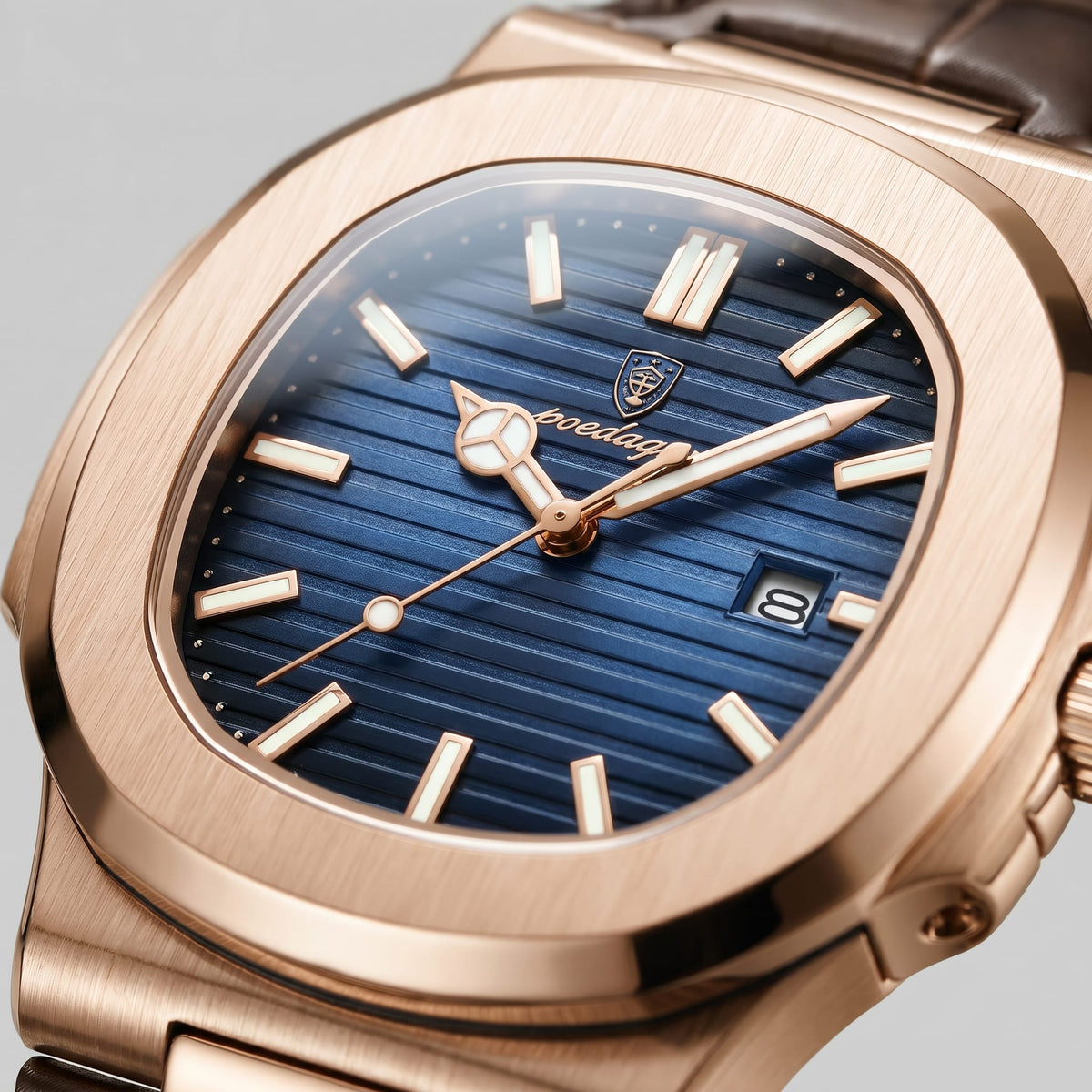 Wolcott Sport Leather Strap Watch
