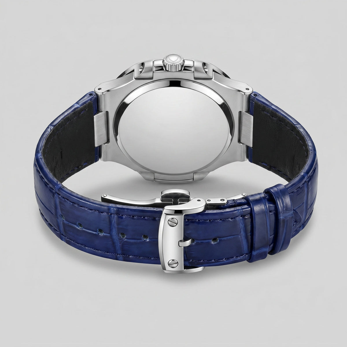 Wolcott Sport Leather Strap Watch