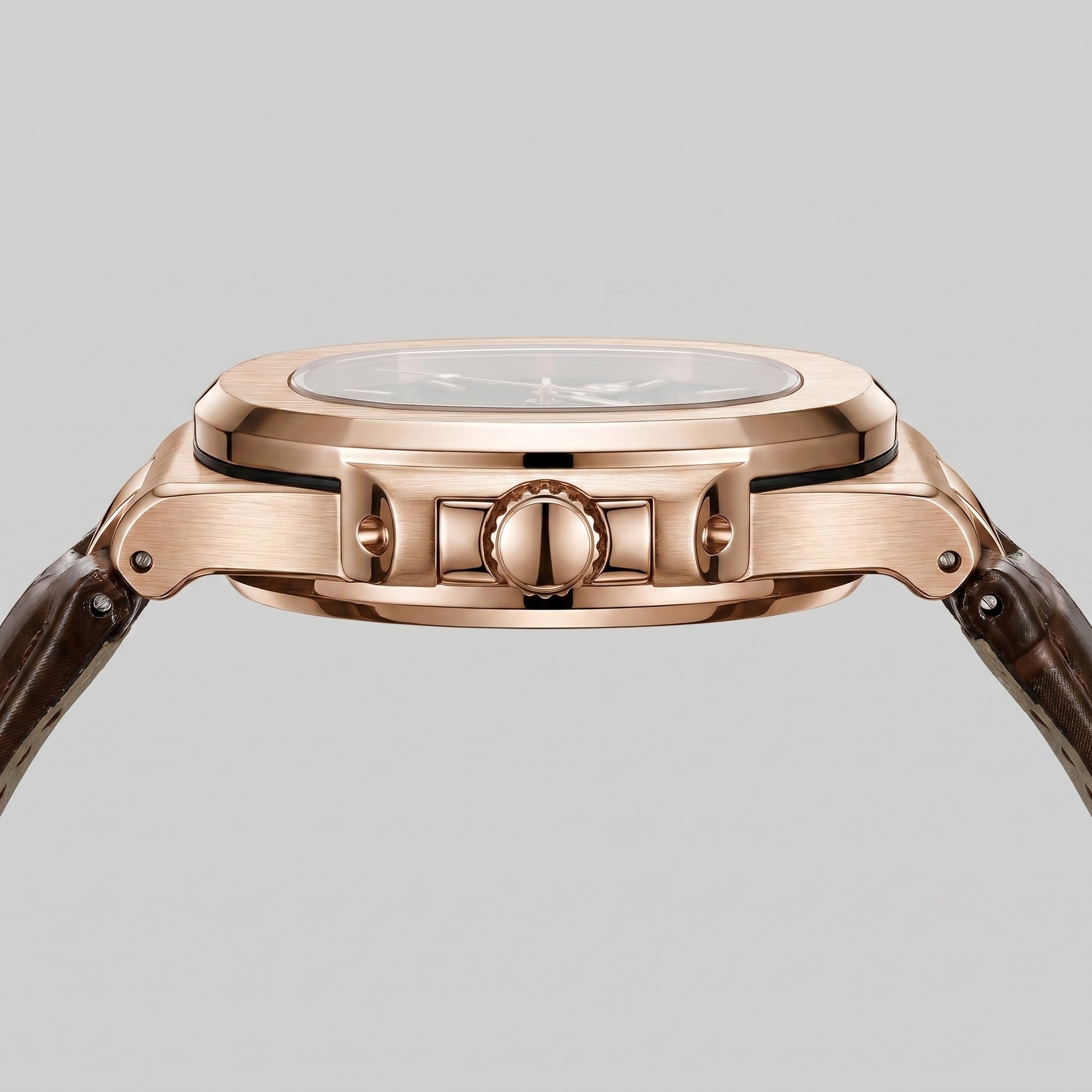 Wolcott Sport Leather Strap Watch