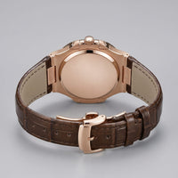 Wolcott Sport Leather Strap Watch