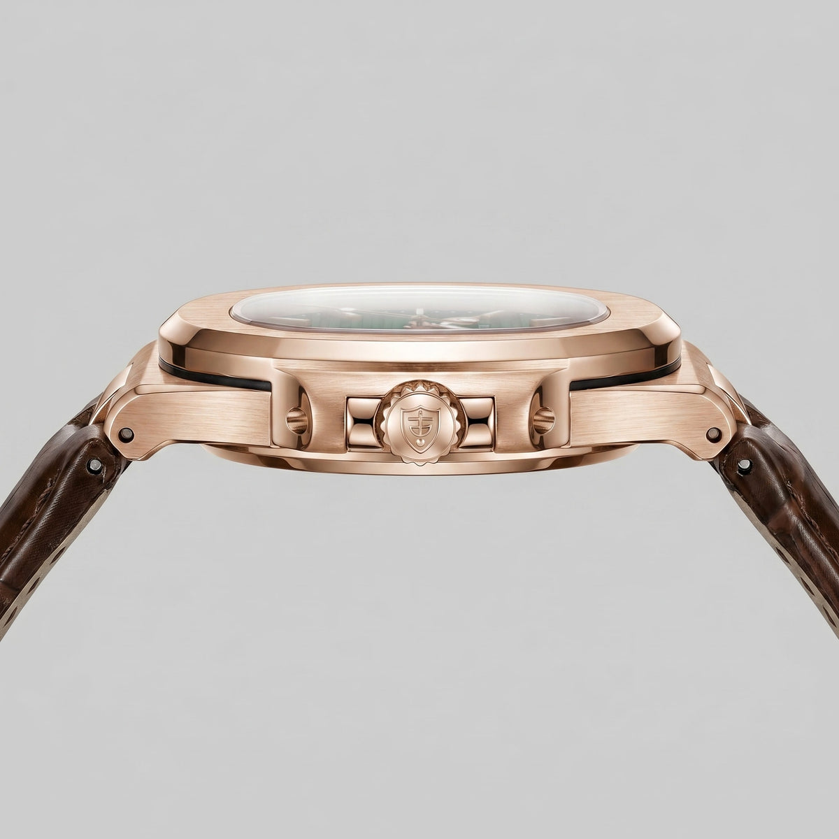 Wolcott Sport Leather Strap Watch