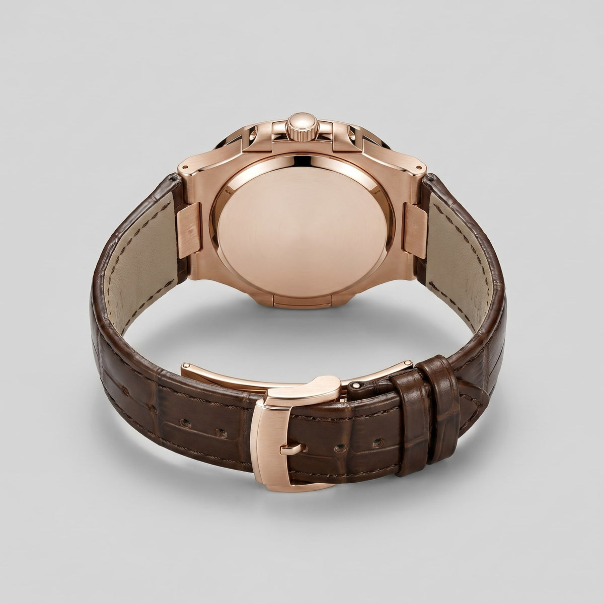 Wolcott Sport Leather Strap Watch