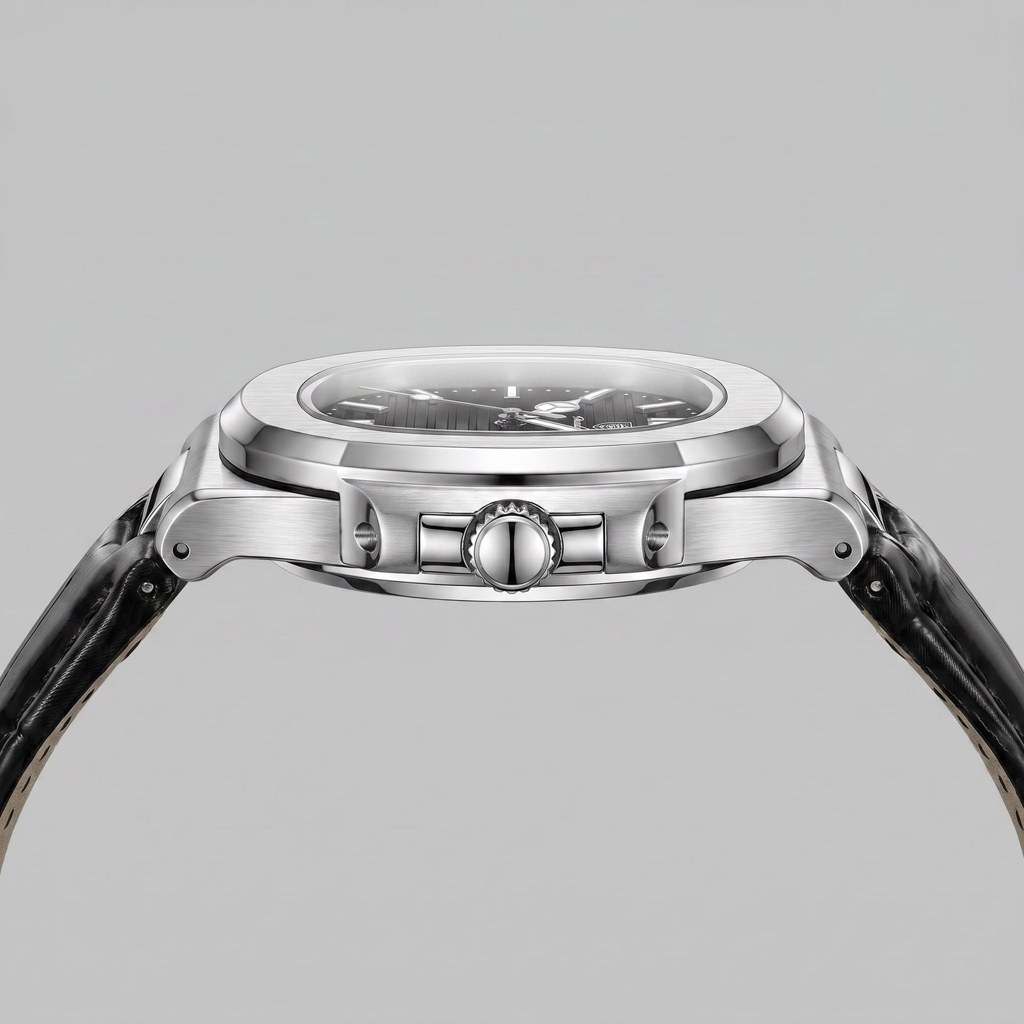 Wolcott Sport Leather Strap Watch_7