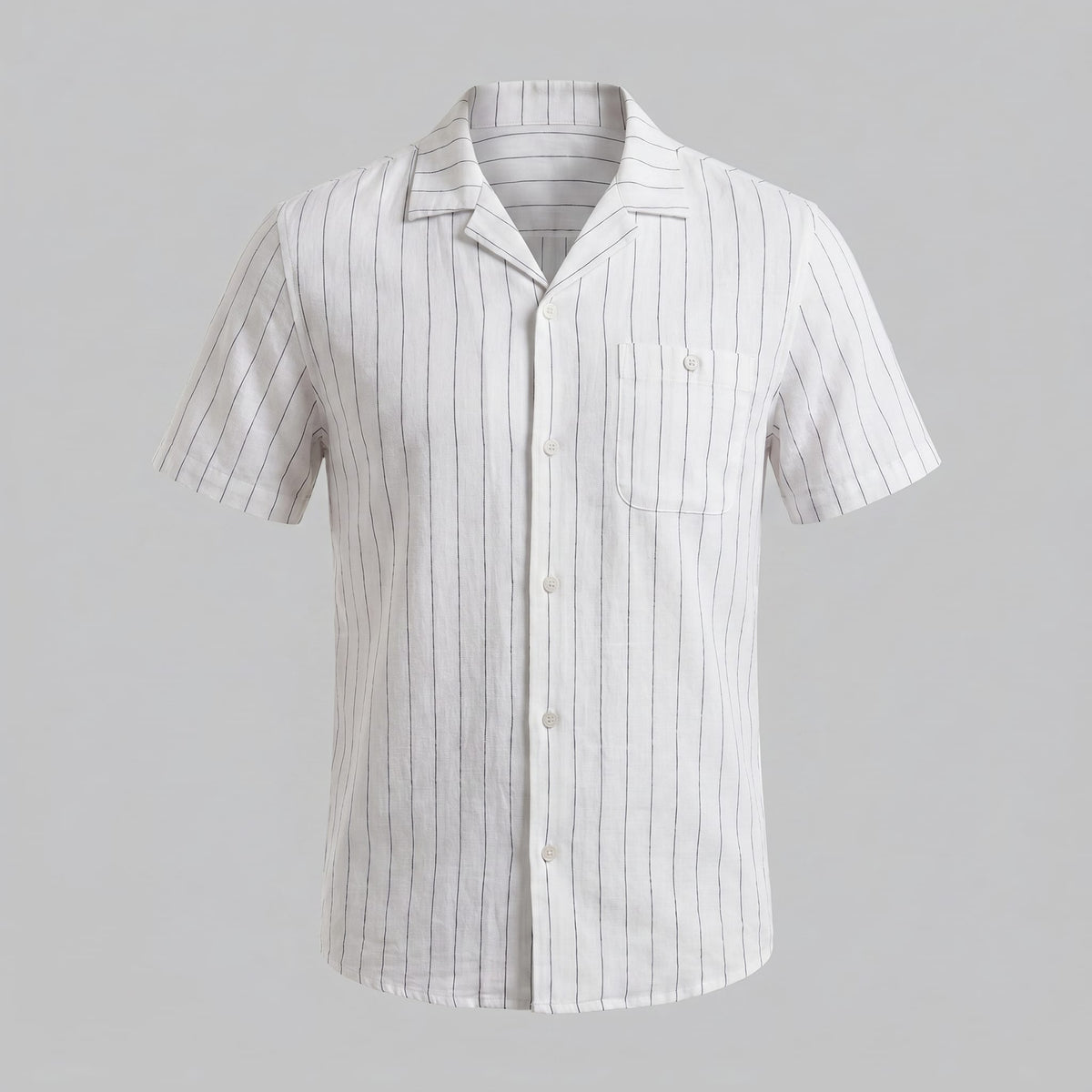 Maxwell Striped Camp Collar Shirt