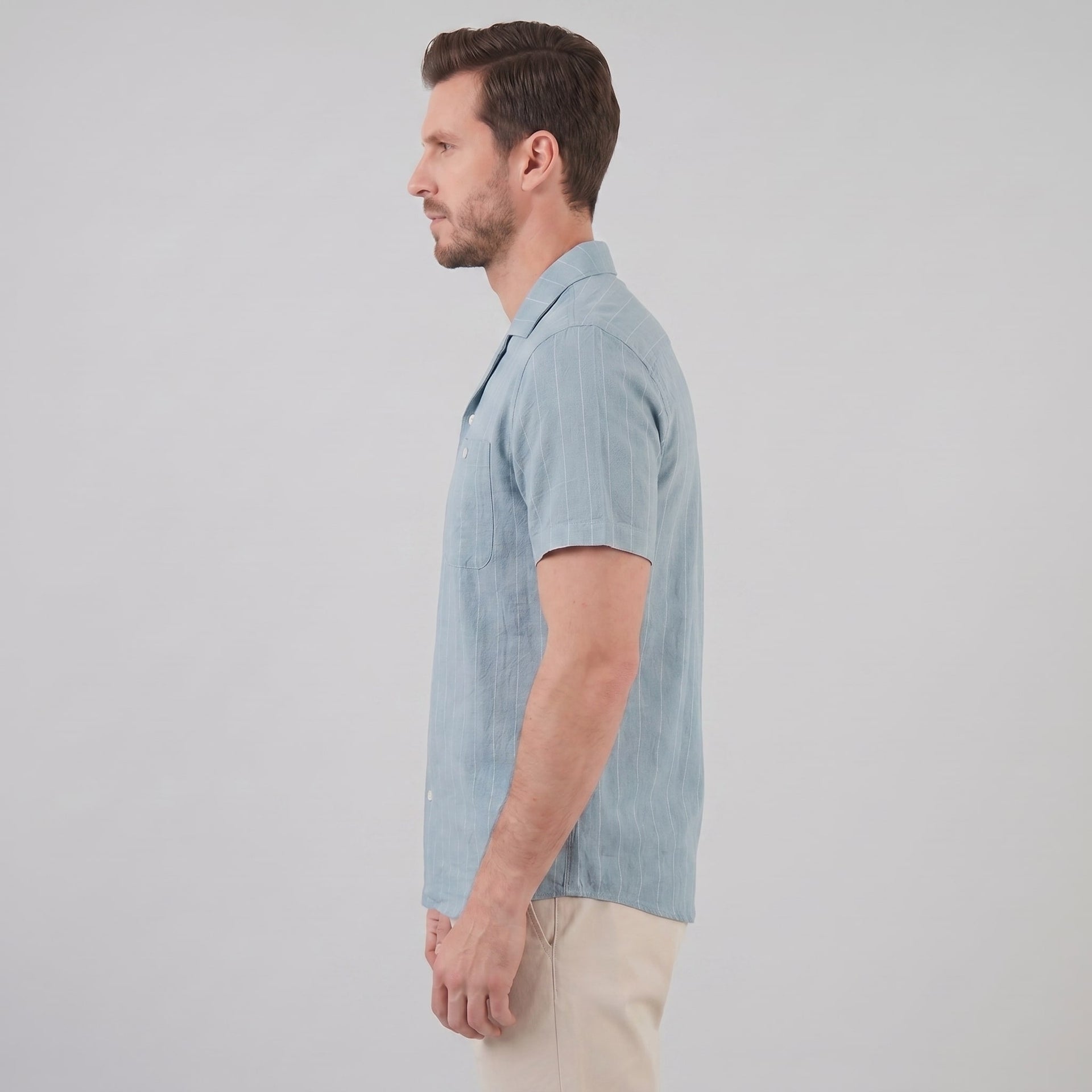 Maxwell Striped Camp Collar Shirt