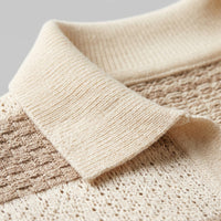 Warren Striped Knit Polo Shirt