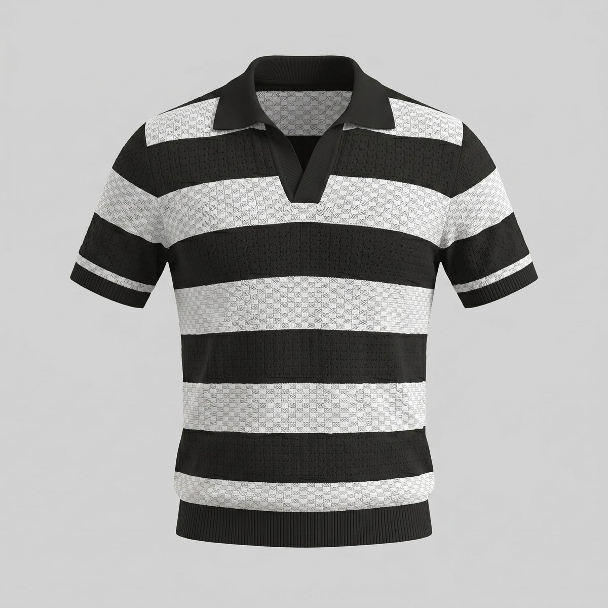 Warren Striped Knit Polo Shirt_16