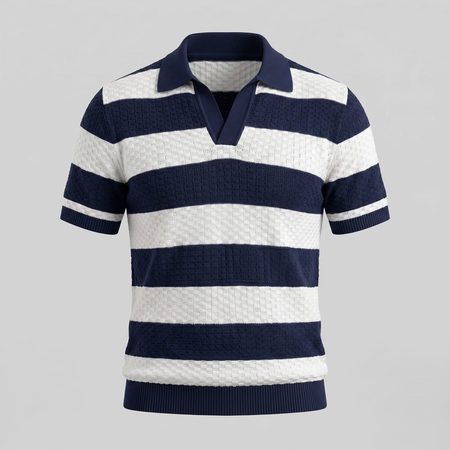 Warren Striped Knit Polo Shirt_2