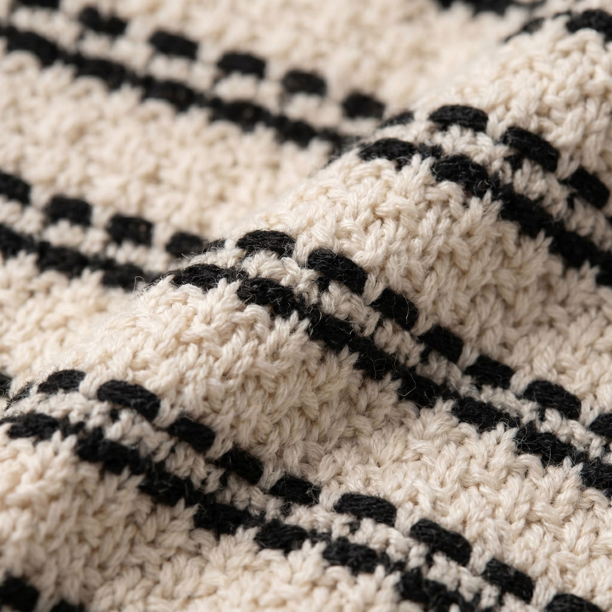 Wells Striped Crochet Knit Polo Shirt_4