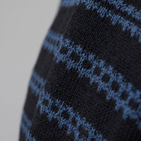 Wells Striped Crochet Knit Polo Shirt