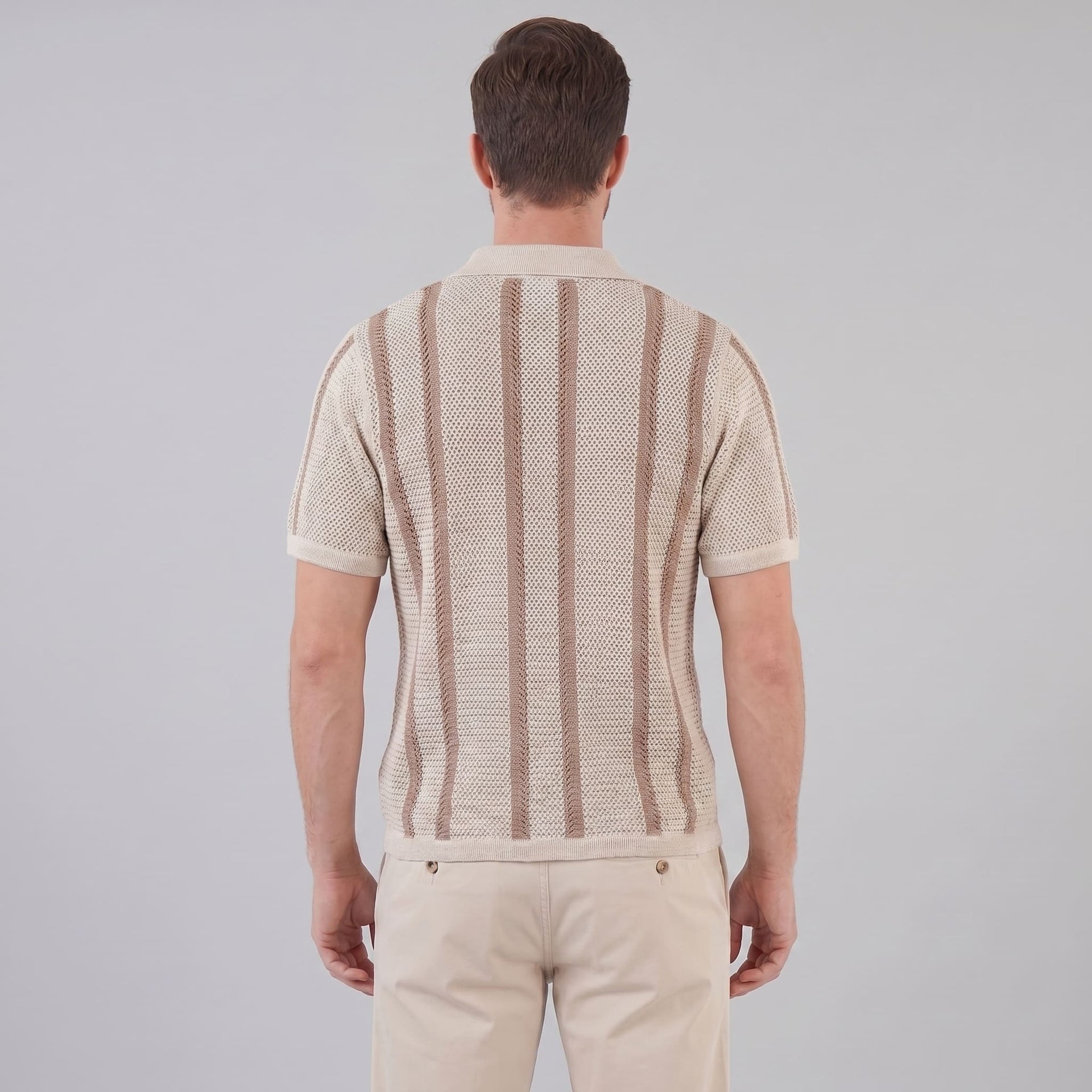Miles Crochet Knit Camp Collar Shirt