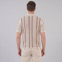 Miles Crochet Knit Camp Collar Shirt