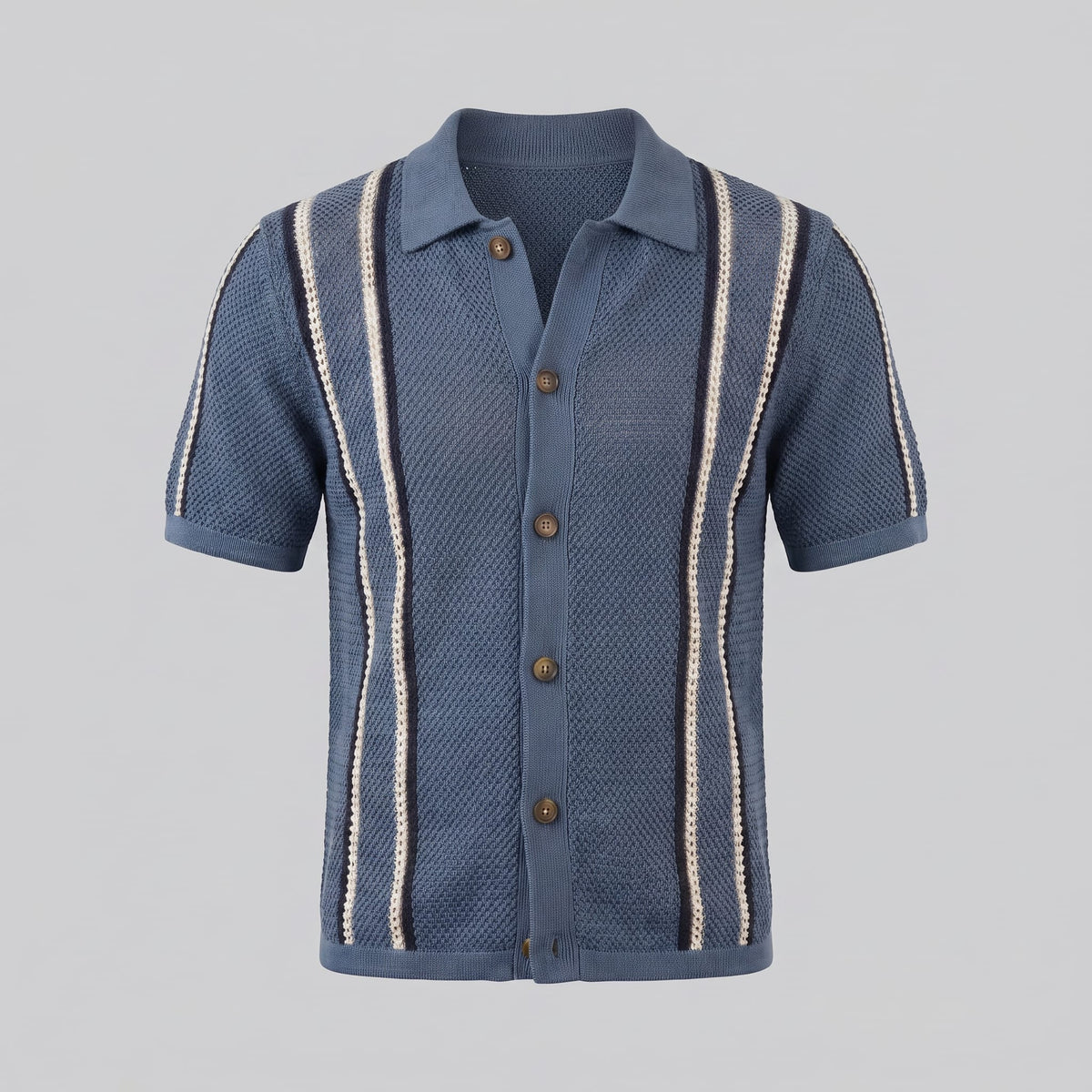 Miles Crochet Knit Camp Collar Shirt_7