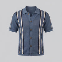 Miles Crochet Knit Camp Collar Shirt