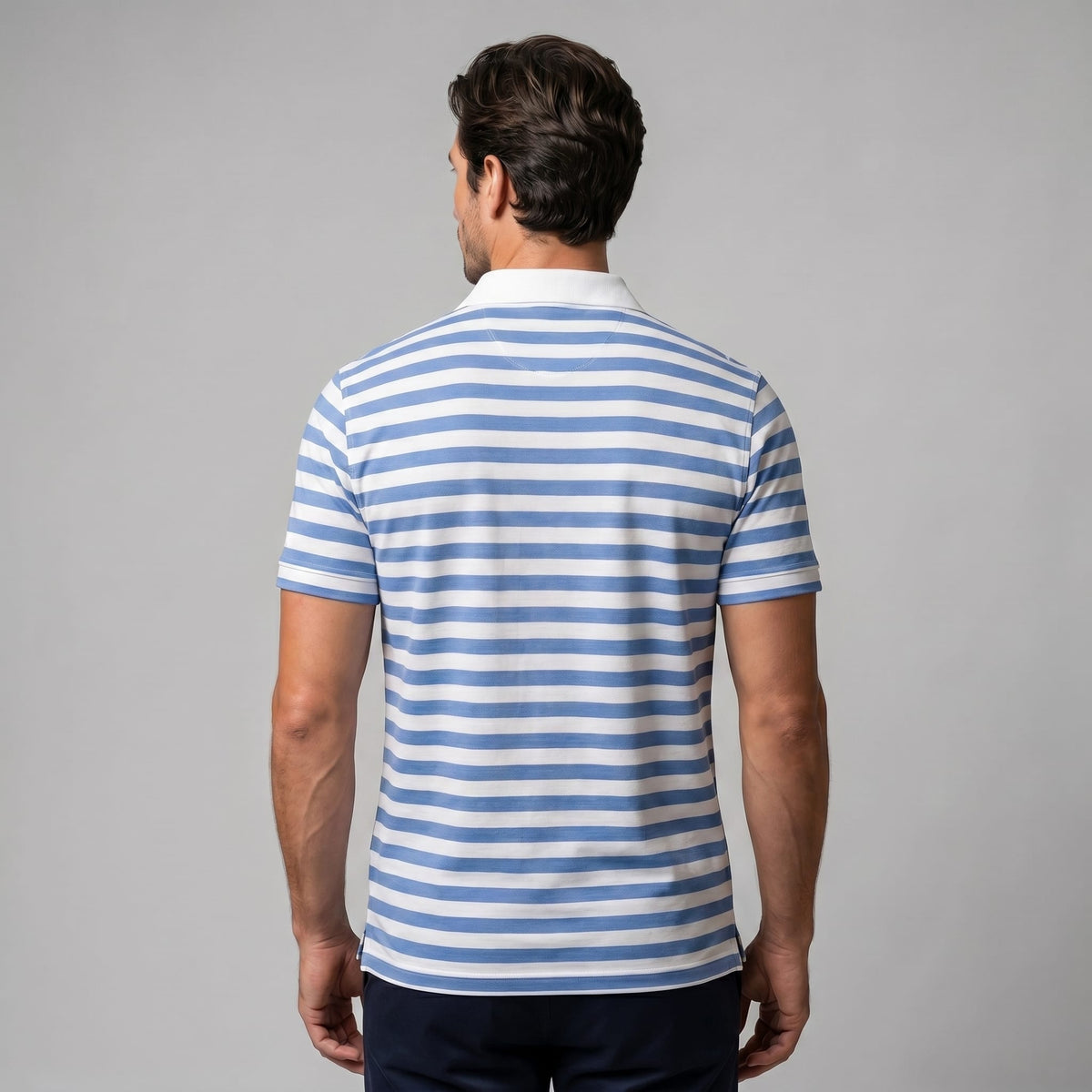 Wesley Striped Short Sleeve Polo Shirt_4