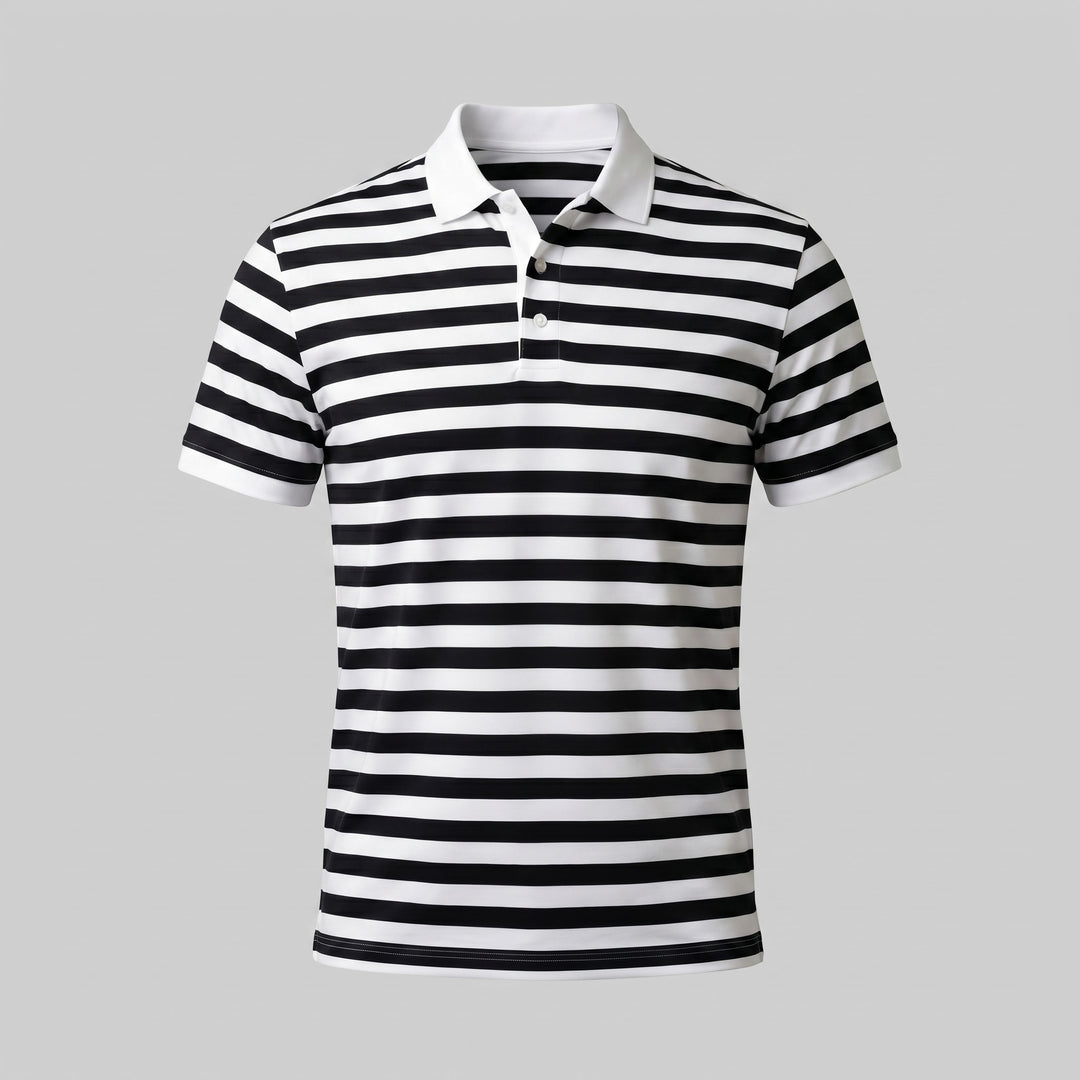 Wesley Striped Short Sleeve Polo Shirt