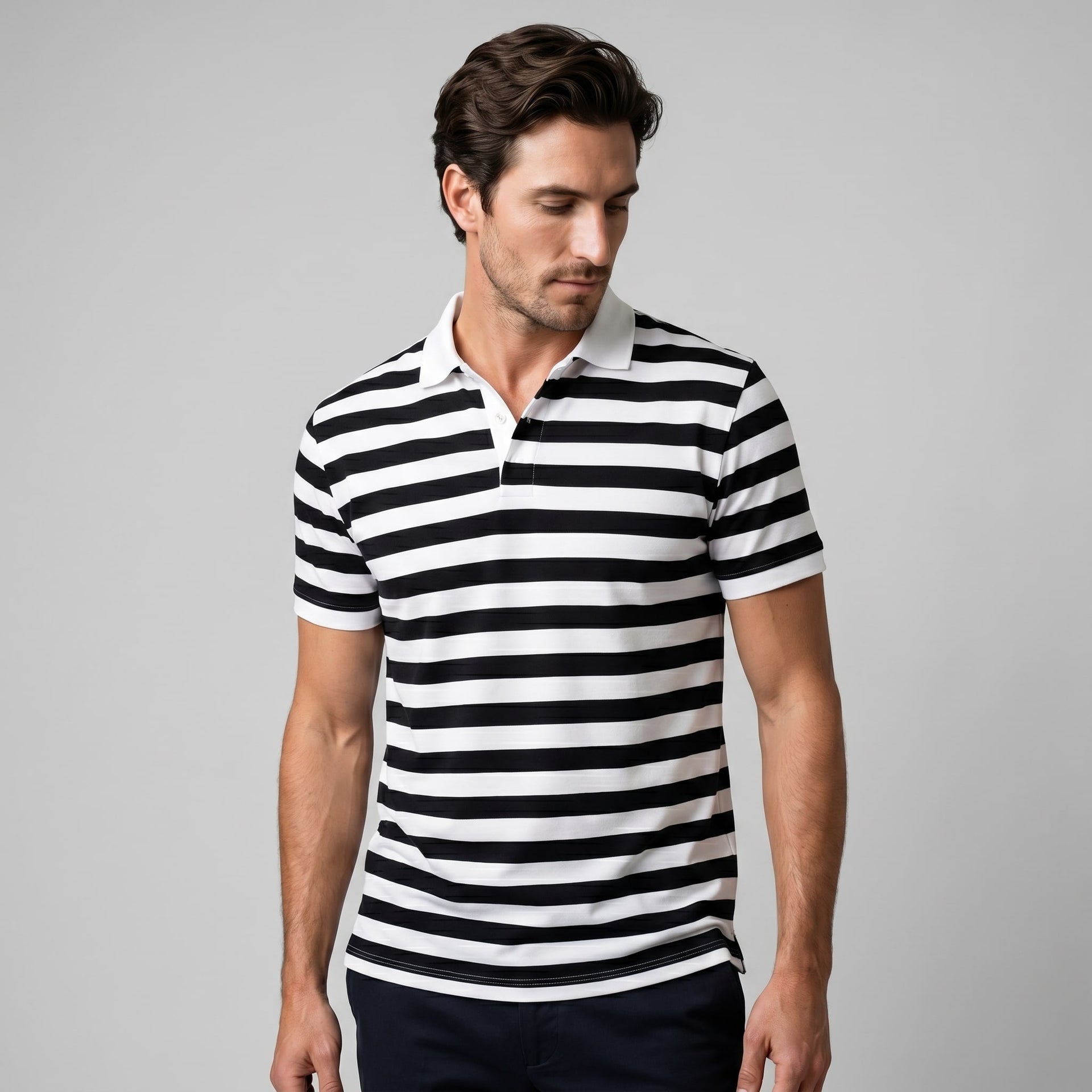 Wesley Striped Short Sleeve Polo Shirt