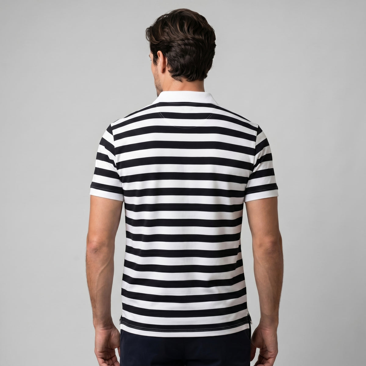 Wesley Striped Short Sleeve Polo Shirt_9