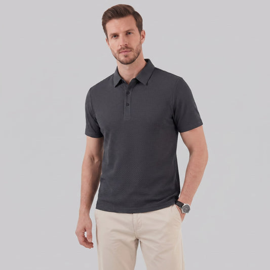 Wilder Waffle Texture Polo Shirt_1